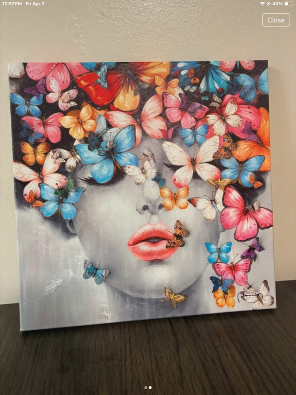 Beautiful and colorfully Butterfly canva